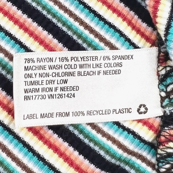 WILD FABLE Striped Flutter‎ Sleeve Ribbed Women's Skater Mini Dress Size XL - Picture 7 of 9